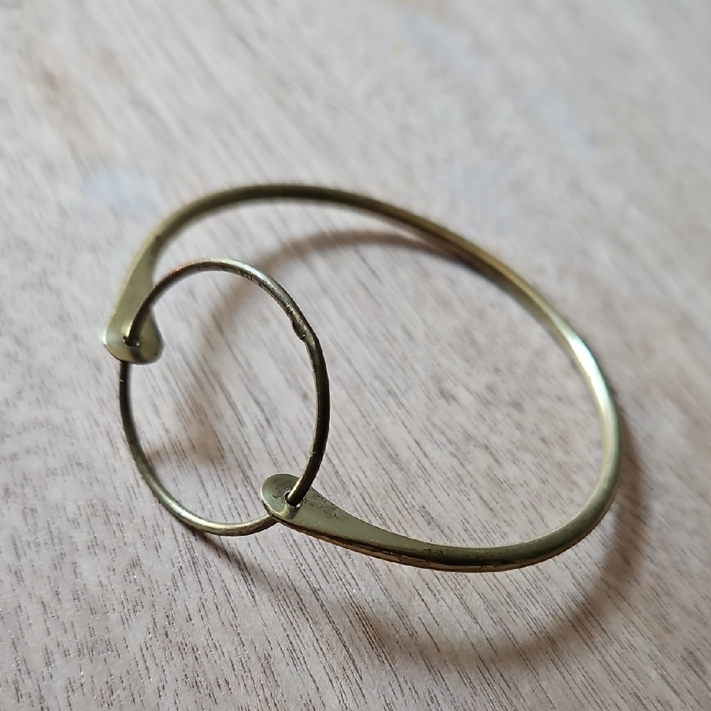 Brass Handmade Circle Cuff Bracelet